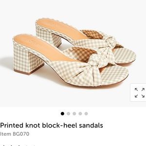 Gingham slides J. Crew Factory